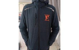 Veste sportwear bleue/gris à capuche